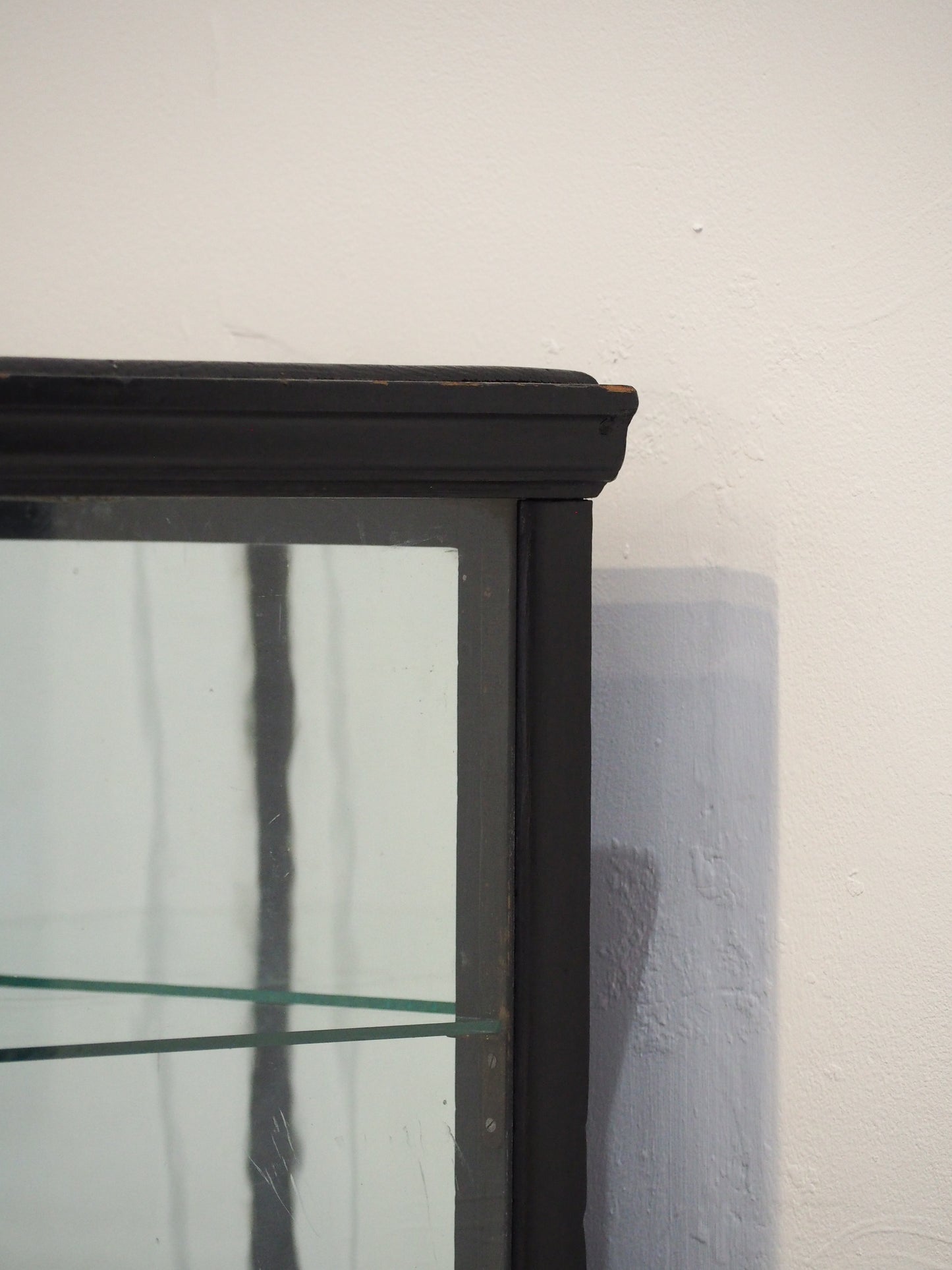 Antique Vintage Original Fry's Chocolate Display Cabinet with Glass Shelves & Original Sticker and Stamp
