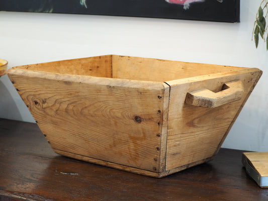 Antique Vintage Turkish Wooden Trug / Storage Bowl