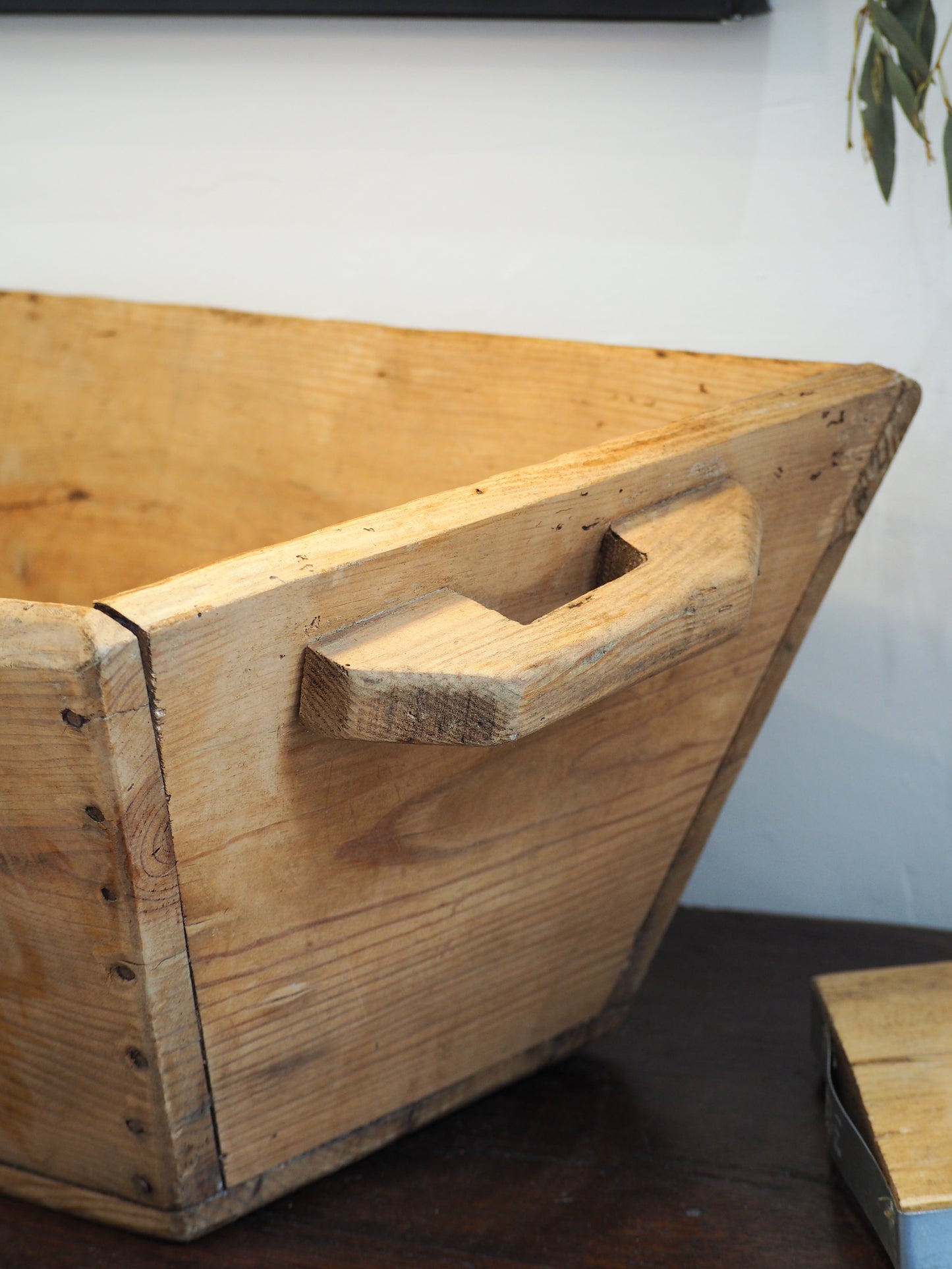 Antique Vintage Turkish Wooden Trug / Storage Bowl