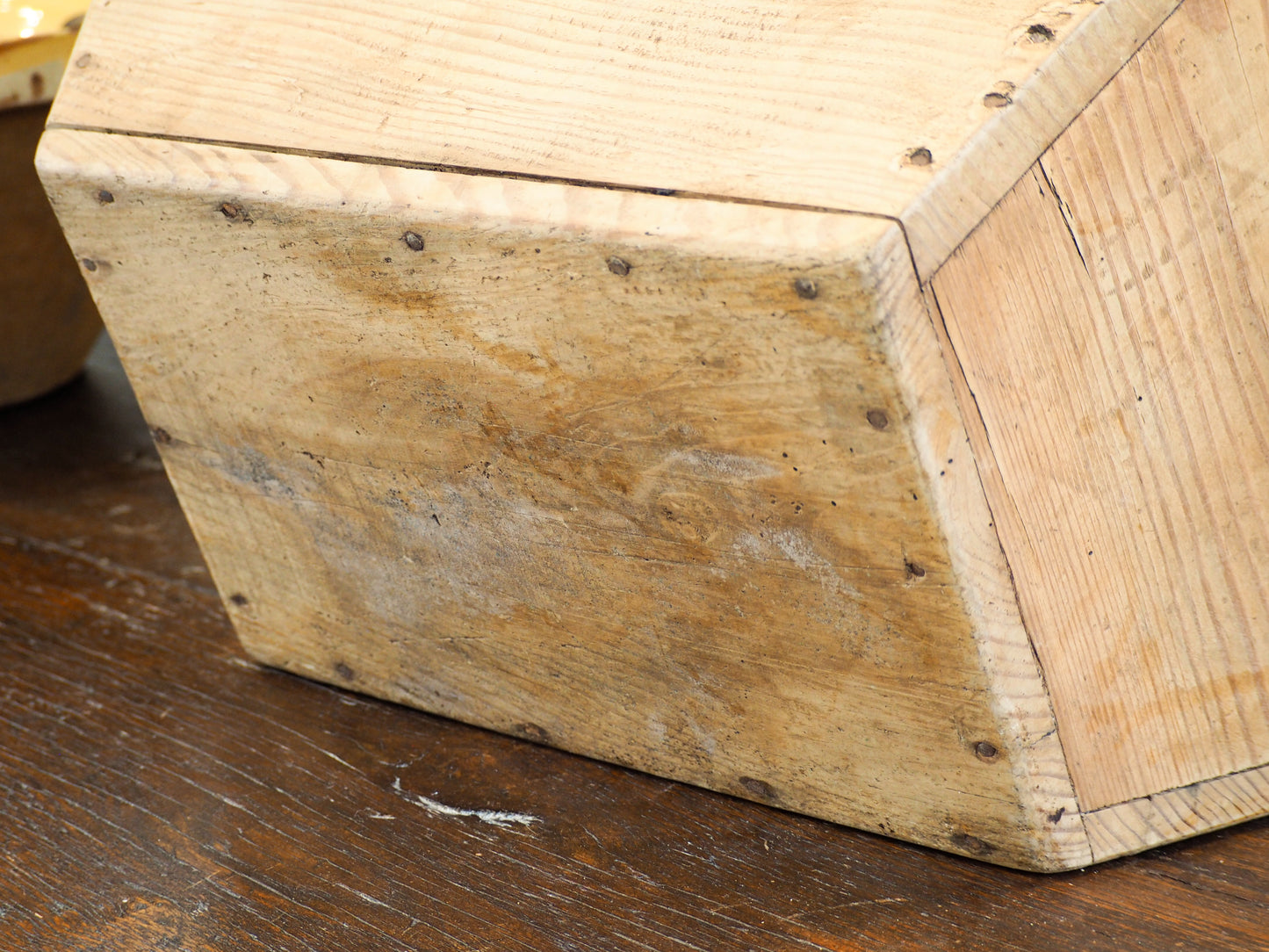 Antique Vintage Turkish Wooden Trug / Storage Bowl