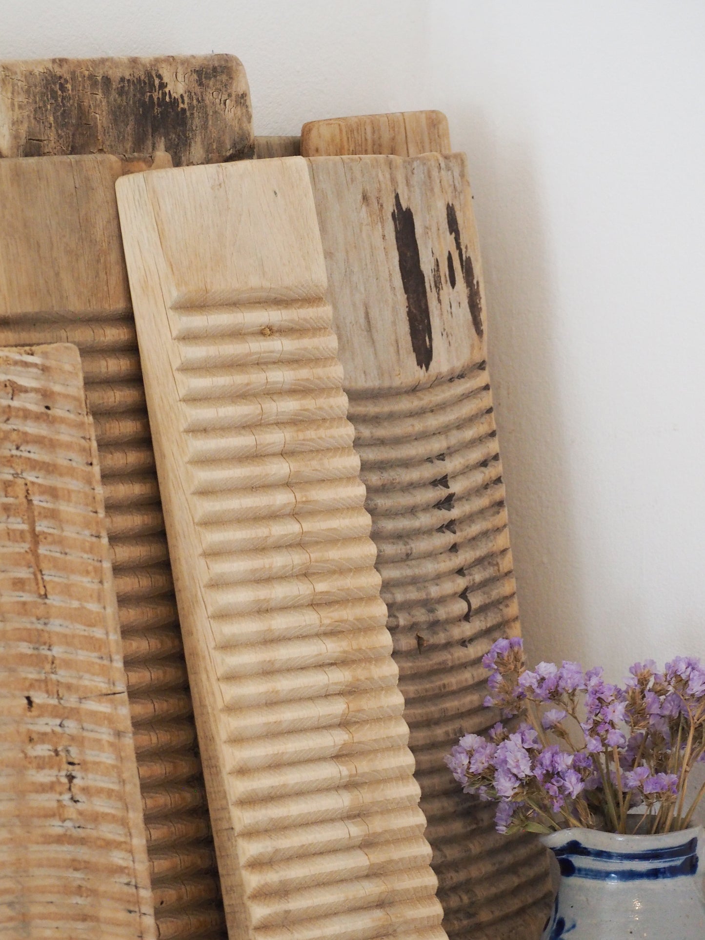 Vintage Antique Wooden Rustic Primitive Elm Ribbed Washboard (Sold Individually)