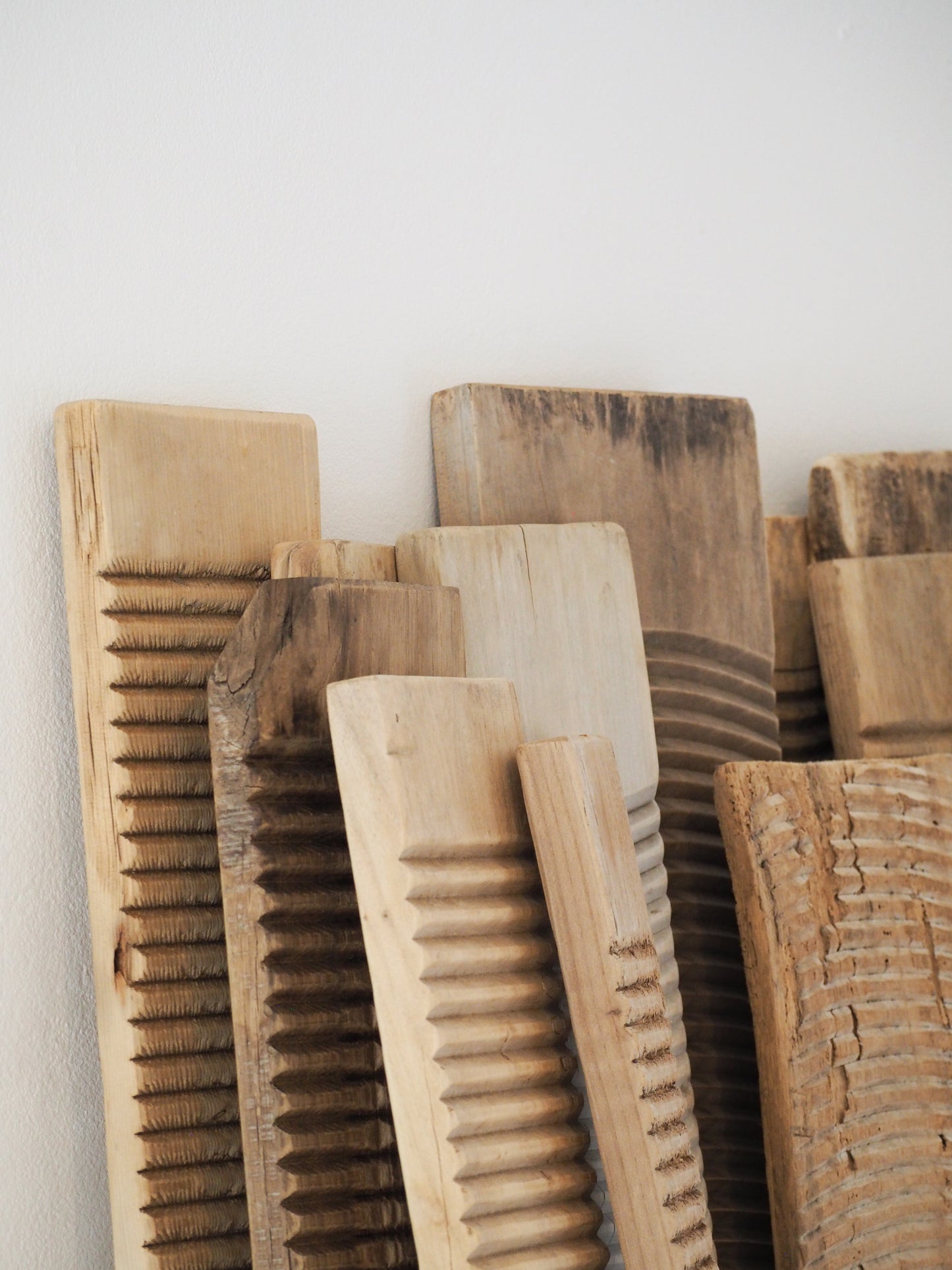 Vintage Antique Wooden Rustic Primitive Elm Ribbed Washboard (Sold Individually)