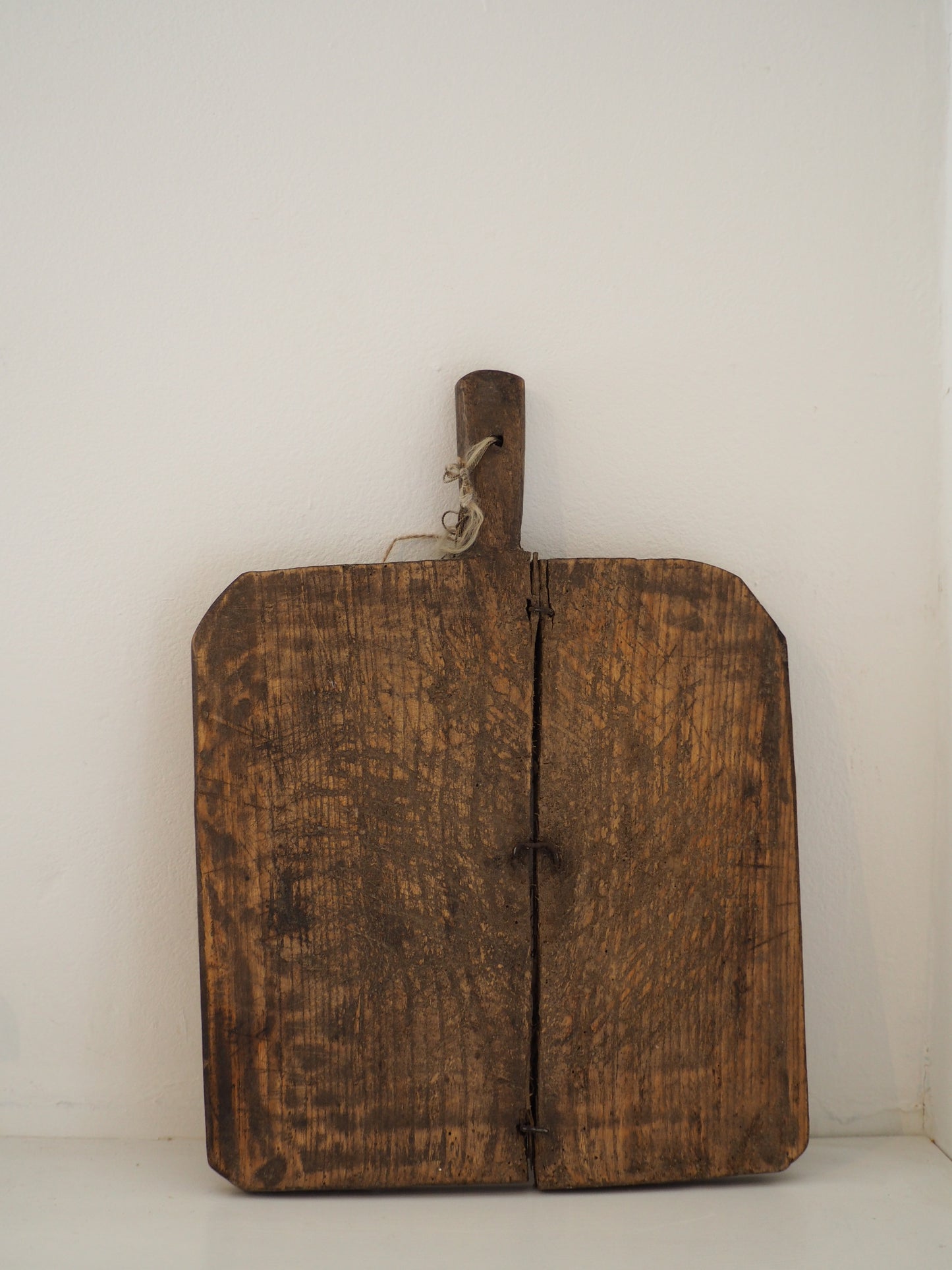 Antique Vintage Romanian Rustic French Wooden Charcuterie Chopping Board / Bread Board