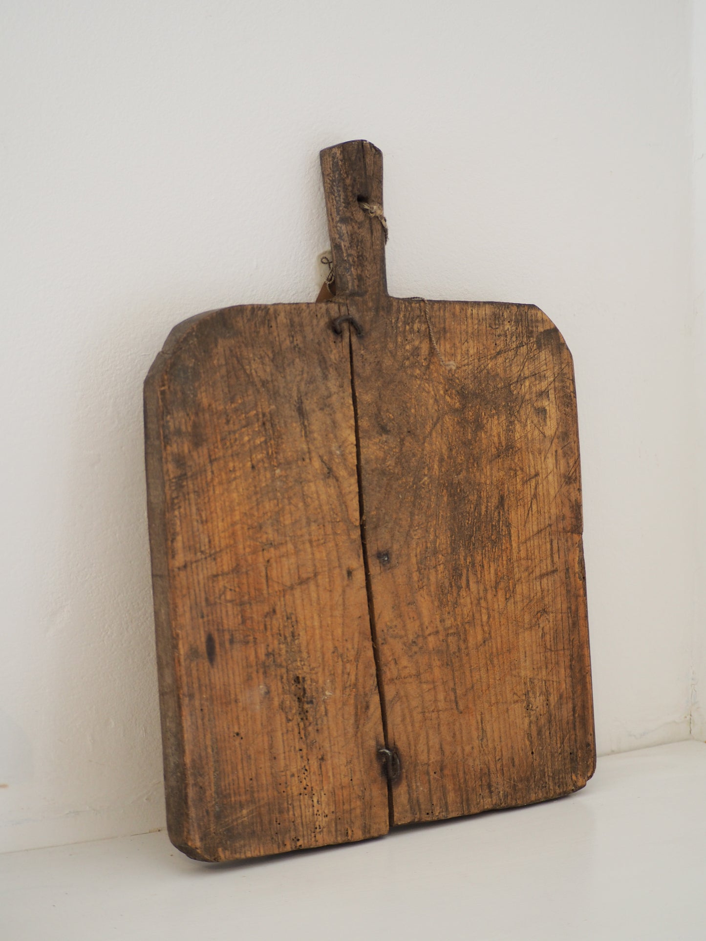 Antique Vintage Romanian Rustic French Wooden Charcuterie Chopping Board / Bread Board