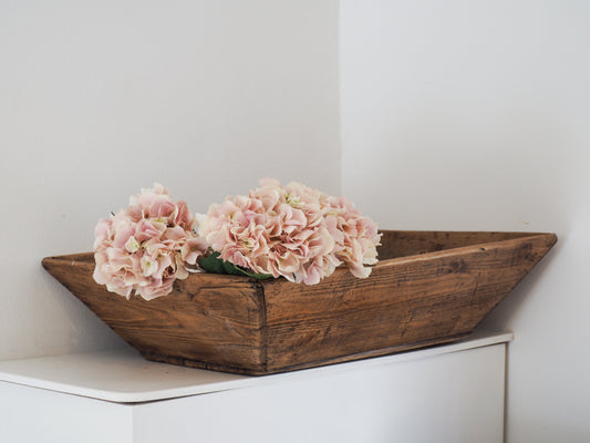 Antique Vintage Turkish Wooden Trug / Storage Bowl / Decorative Trough