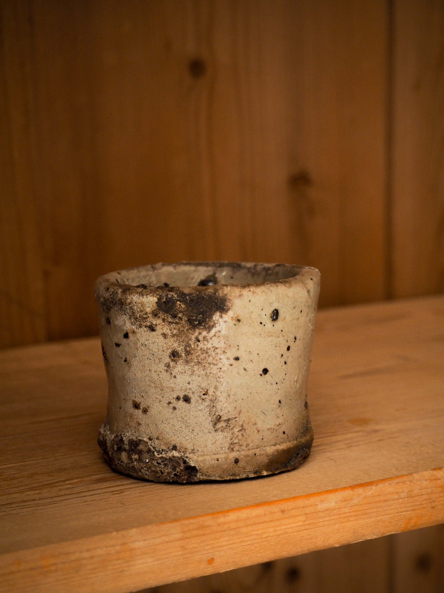 Vintage / Antique Rustic French Small Ceramic Pot / Kitchen Storage Jar