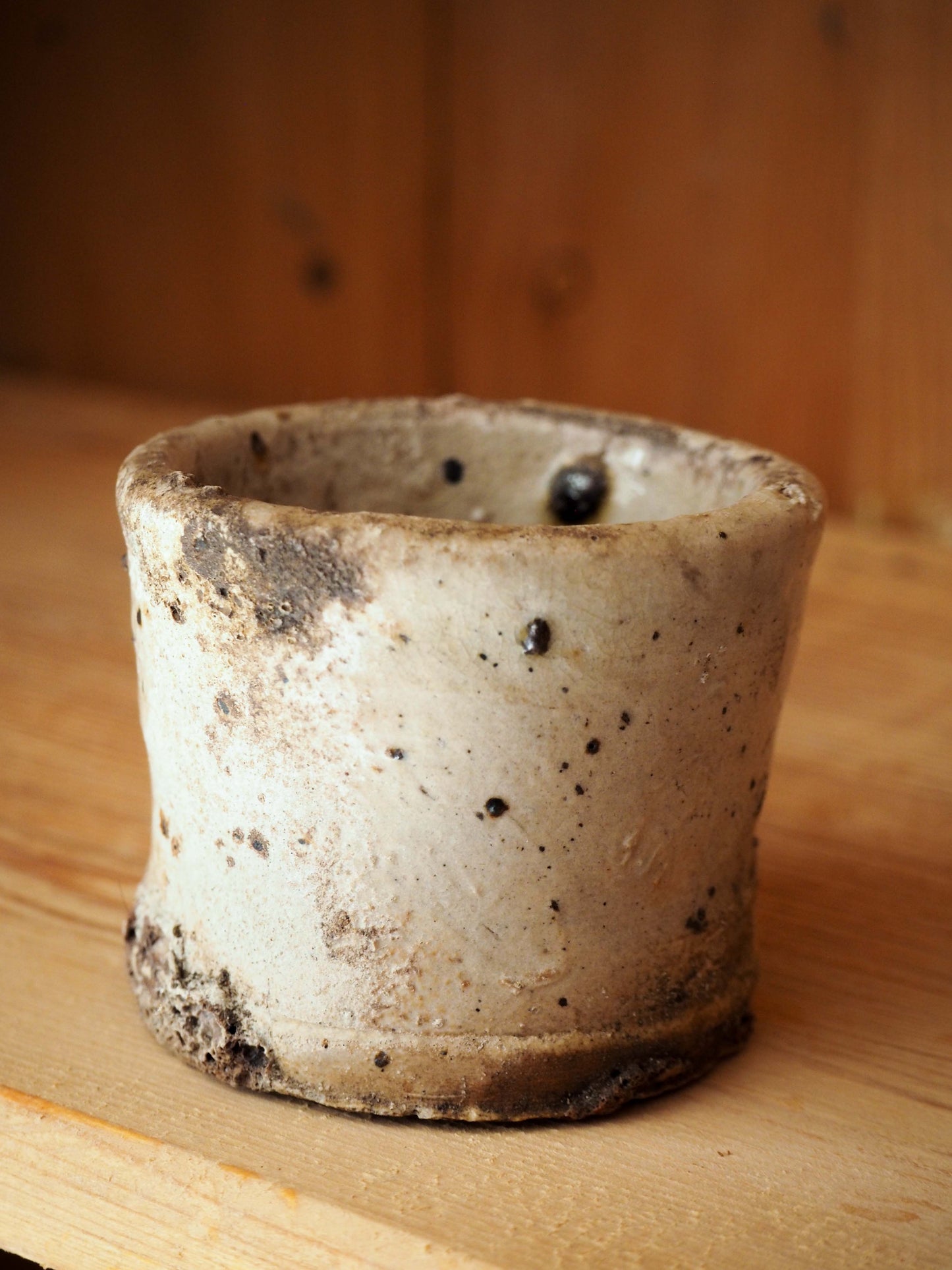 Vintage / Antique Rustic French Small Ceramic Pot / Kitchen Storage Jar