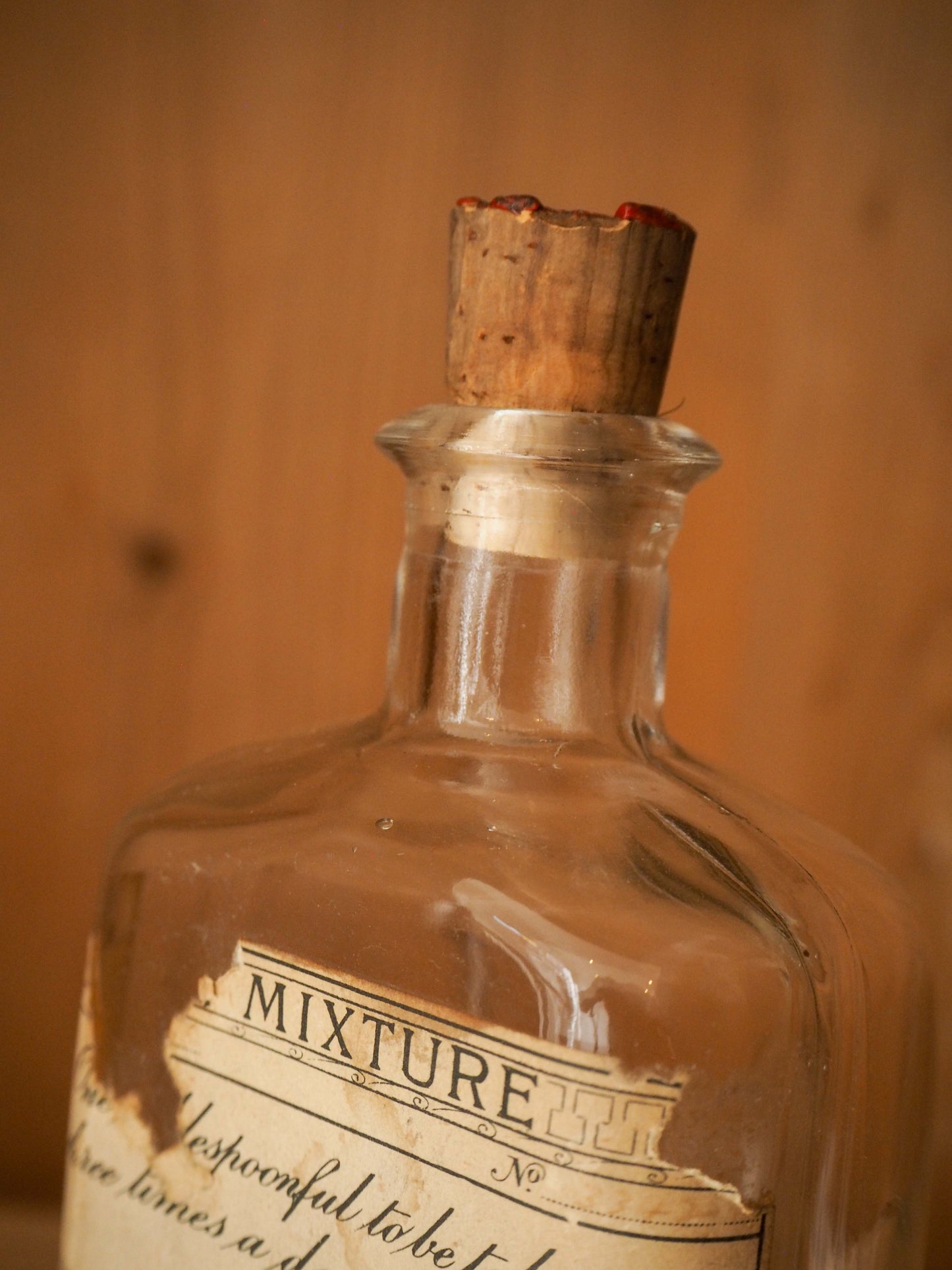 Trio of Vintage / Antique English Apothecary Chemist Bottles With Original Labels (Sold Individually)