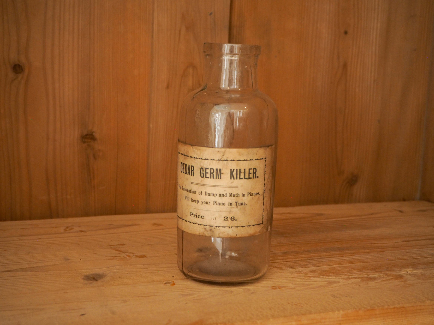 Trio of Vintage / Antique English Apothecary Chemist Bottles With Original Labels (Sold Individually)