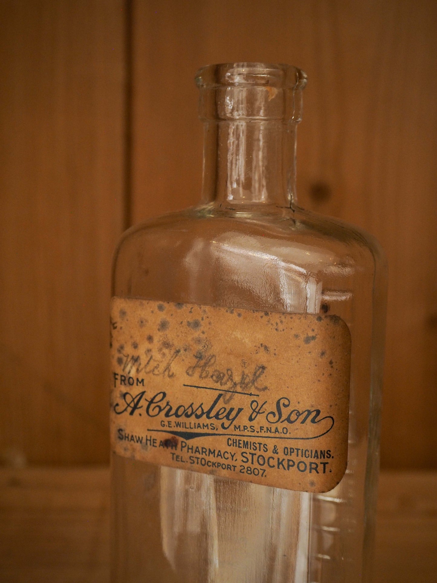 Trio of Vintage / Antique English Apothecary Chemist Bottles With Original Labels (Sold Individually)