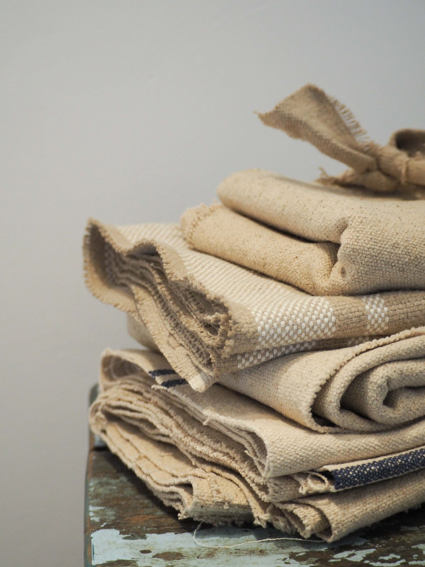 Small Bundle of Five Individual French Style Linen Material / Textiles