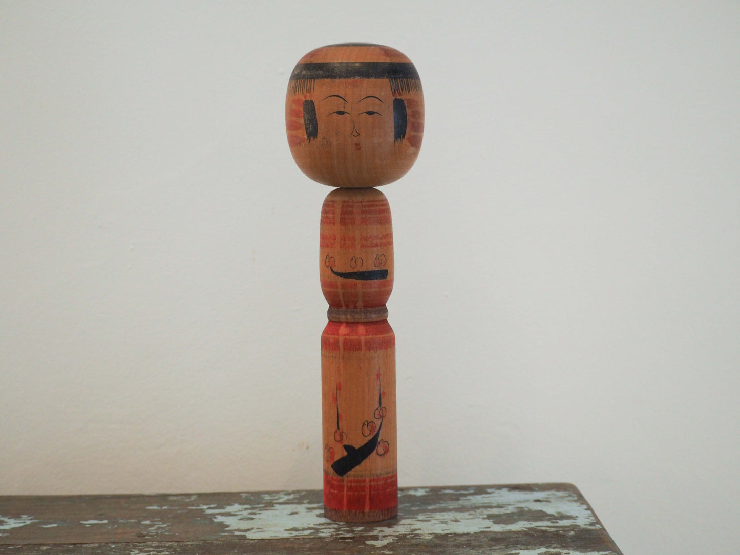 Vintage Antique Wooden Hand-Painted Mid-Century Japanese Kokeshi Dolls (Sold Individually)
