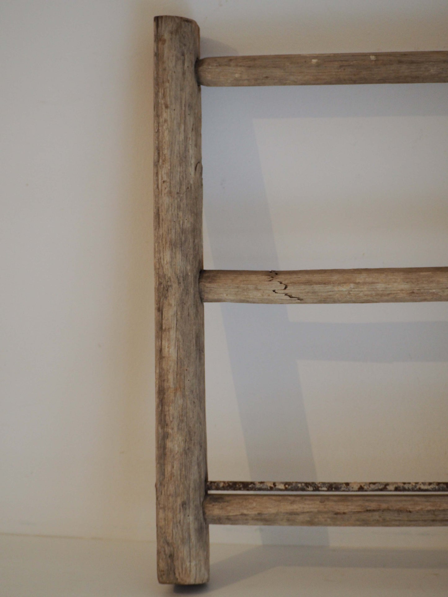 Vintage Small Rustic French Wooden Ladder / Decorative Ladder