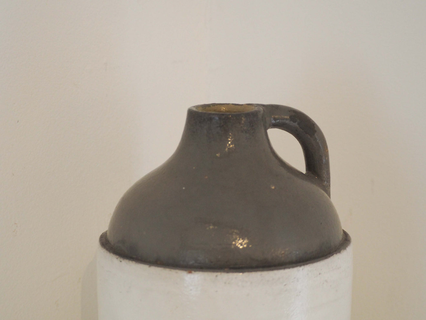 Vintage 'Full Cream Milk' Ceramic Pot With Handle / Kitchen Decor