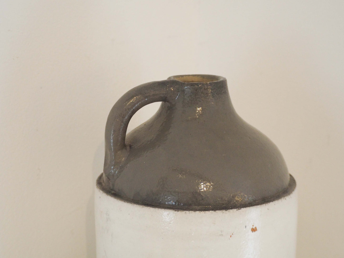 Vintage 'Full Cream Milk' Ceramic Pot With Handle / Kitchen Decor