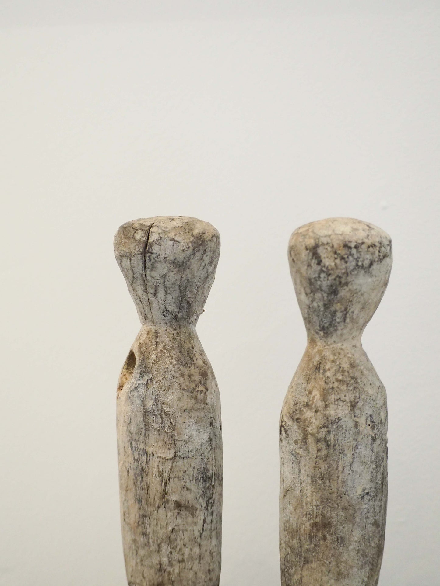 Pair of White Ancestor Figures from Ghana / Decorative Tribal Art