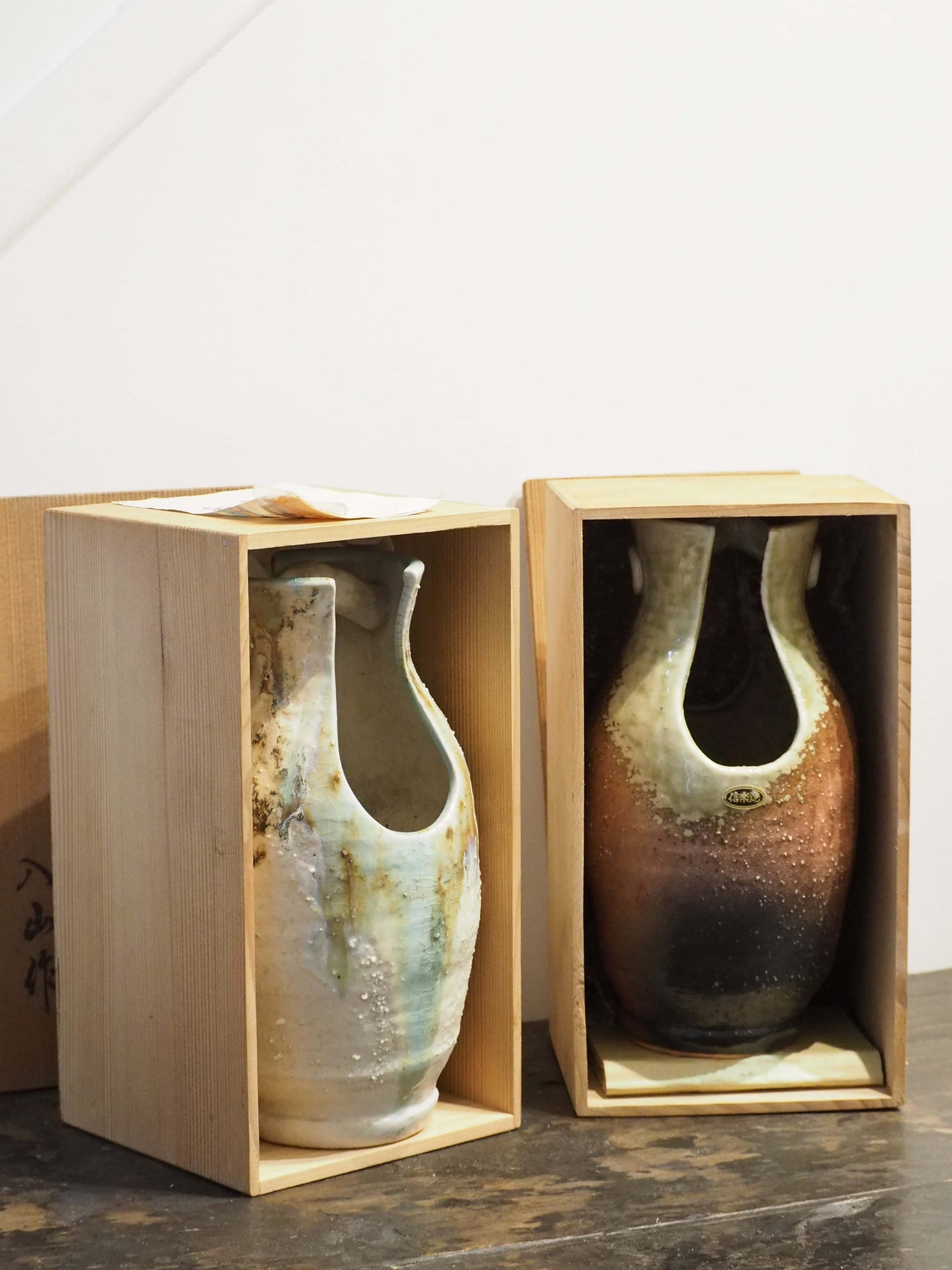 Japanese Ceramic Studio Pottery Decorative Vase Ornament in Original Box