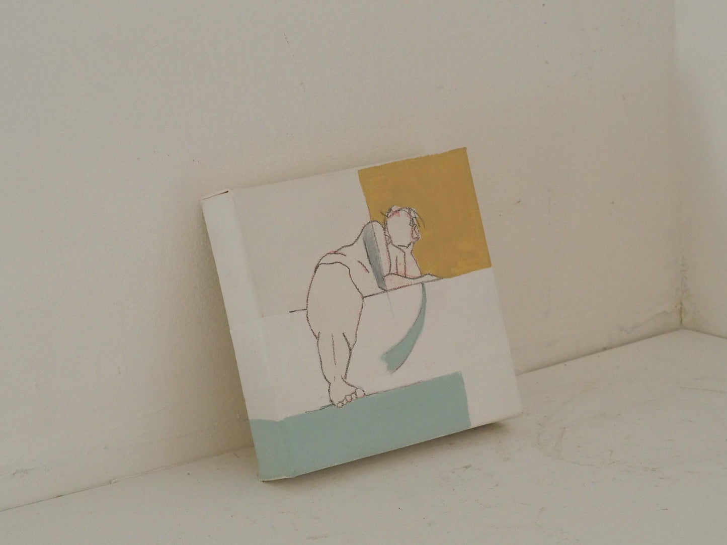 Pair of Original Paintings on Canvas by Wirral Artist Derek King / Nude Figure Art