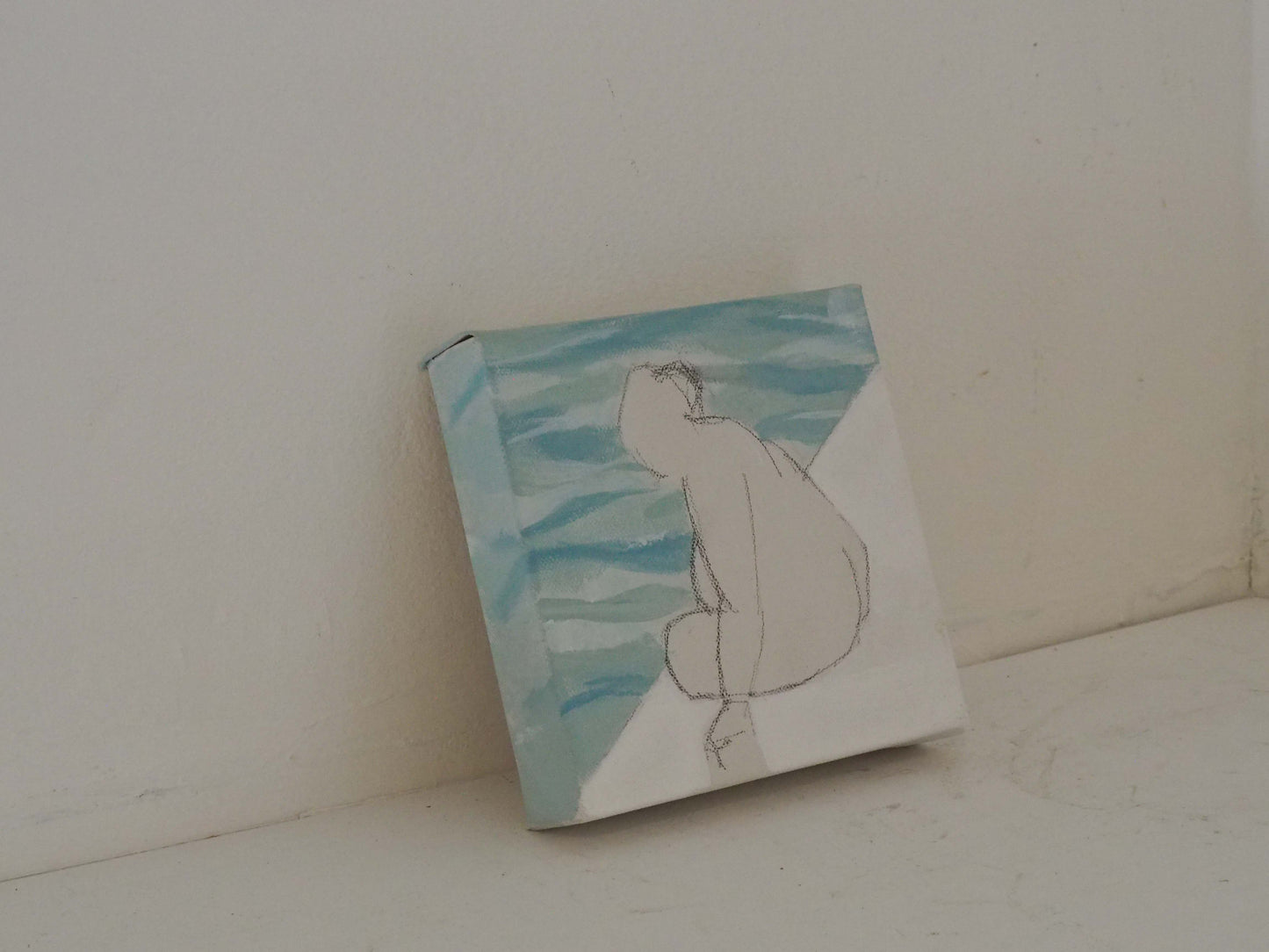 Pair of Original Paintings on Canvas by Wirral Artist Derek King / Nude Figure Art