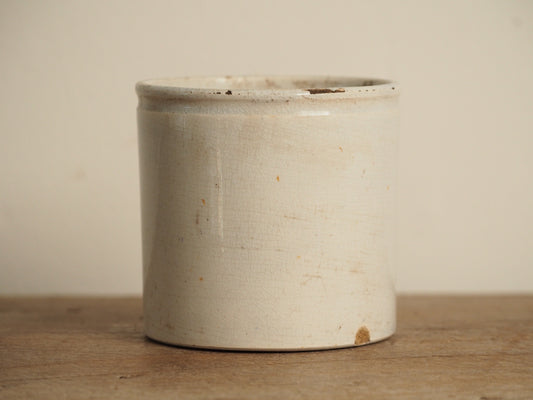 Antique Vintage Decorative Marmalade Jars / Cream Stoneware Pot