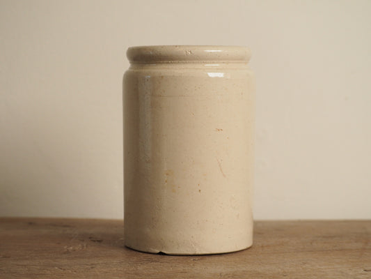 Antique Vintage Decorative Marmalade Jars / Cream Stoneware Pot