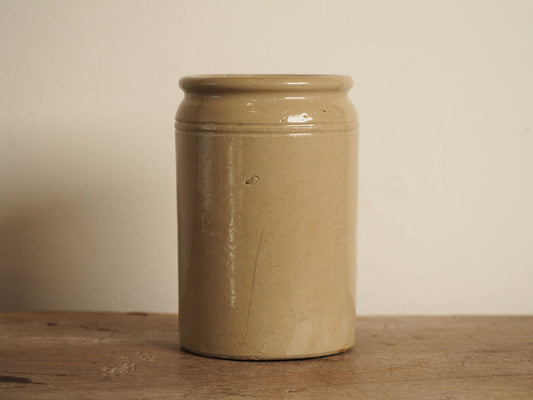 Antique Vintage Decorative Marmalade Jars / Cream Stoneware Pot