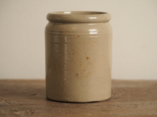 Antique Vintage Decorative Marmalade Jars / Cream Stoneware Pot