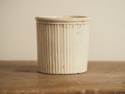 Antique Vintage Decorative Marmalade Jars / Cream Stoneware Pot