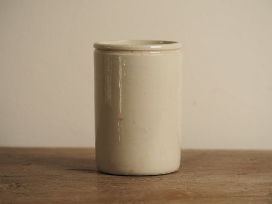 Antique Vintage Decorative Marmalade Jars / Cream Stoneware Pot