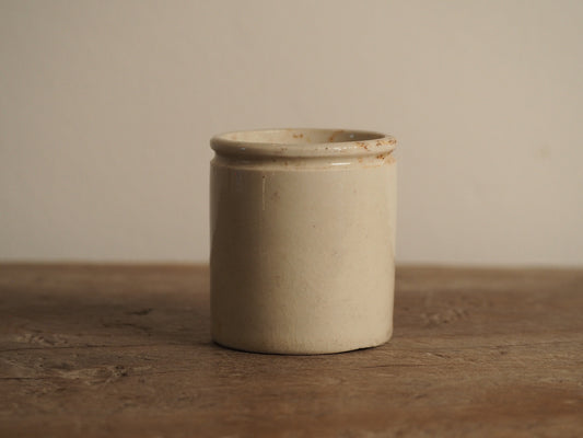 Antique Vintage Decorative Marmalade Jars / Cream Stoneware Pot