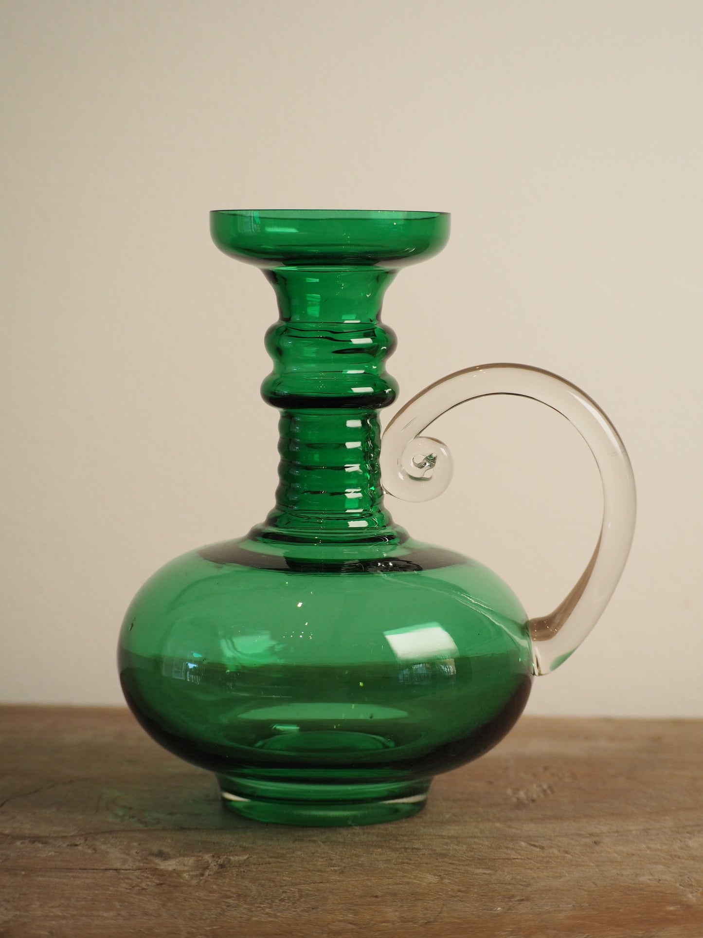 Tamara Aladin Kleopatra Glass Vase for Riihimaen Lasi c1969 in Green