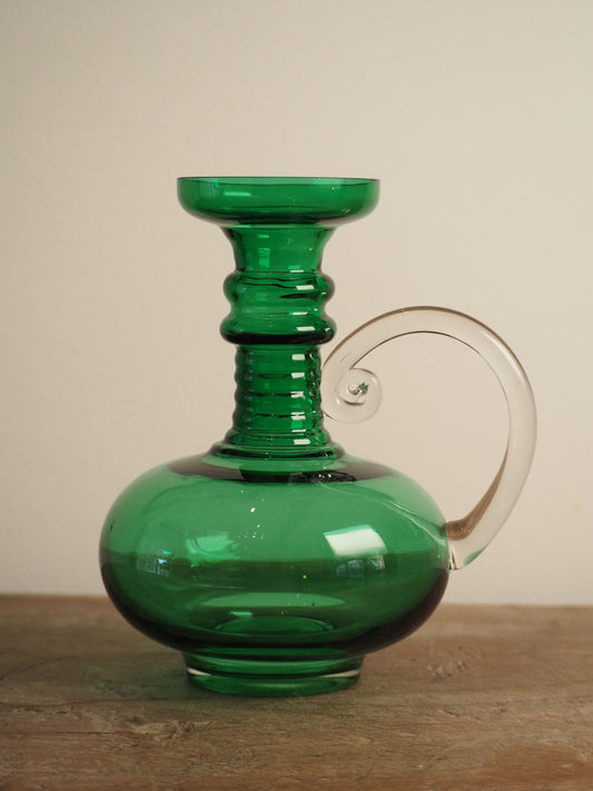 Tamara Aladin Kleopatra Glass Vase for Riihimaen Lasi c1969 in Green