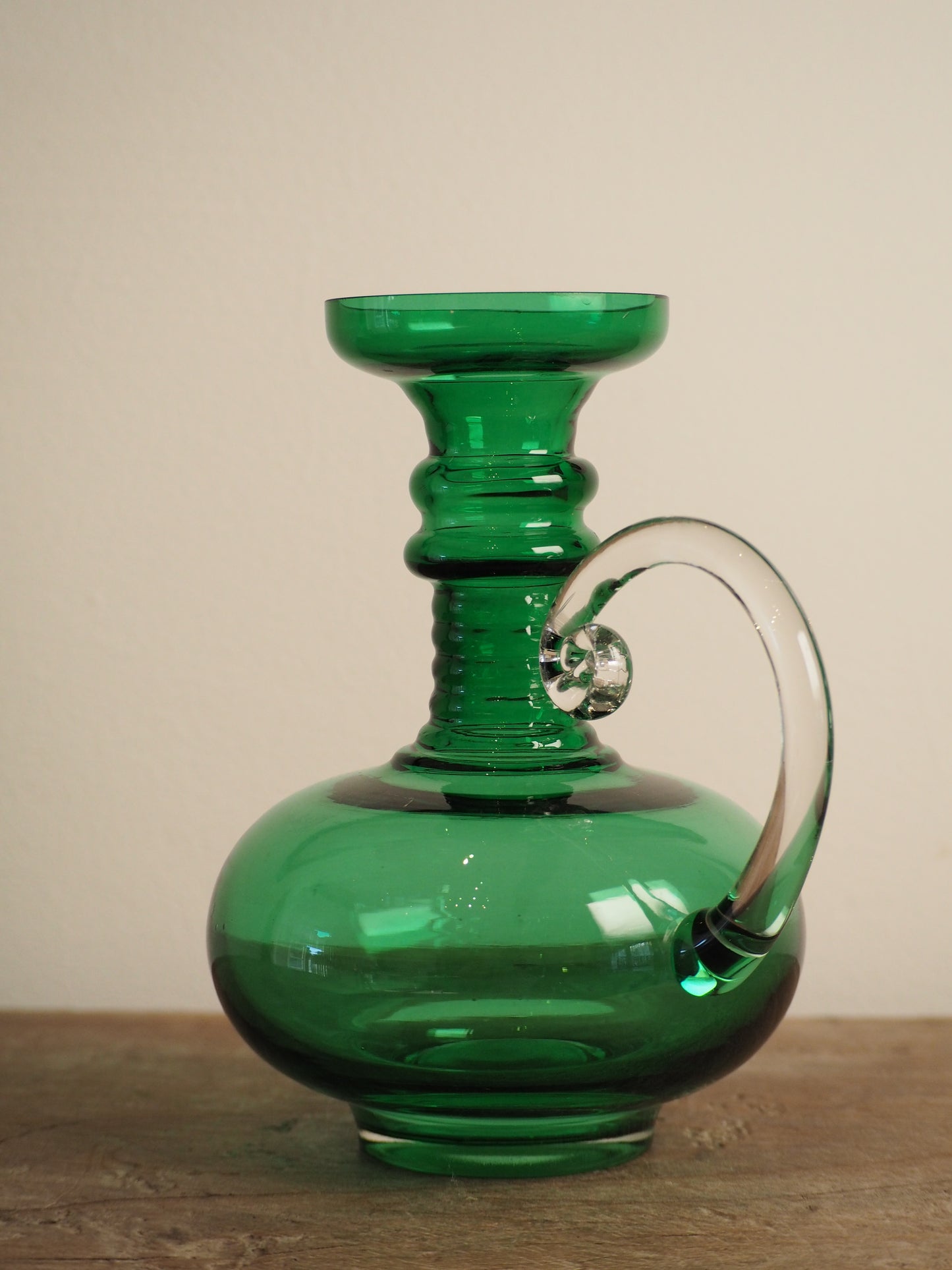 Tamara Aladin Kleopatra Glass Vase for Riihimaen Lasi c1969 in Green