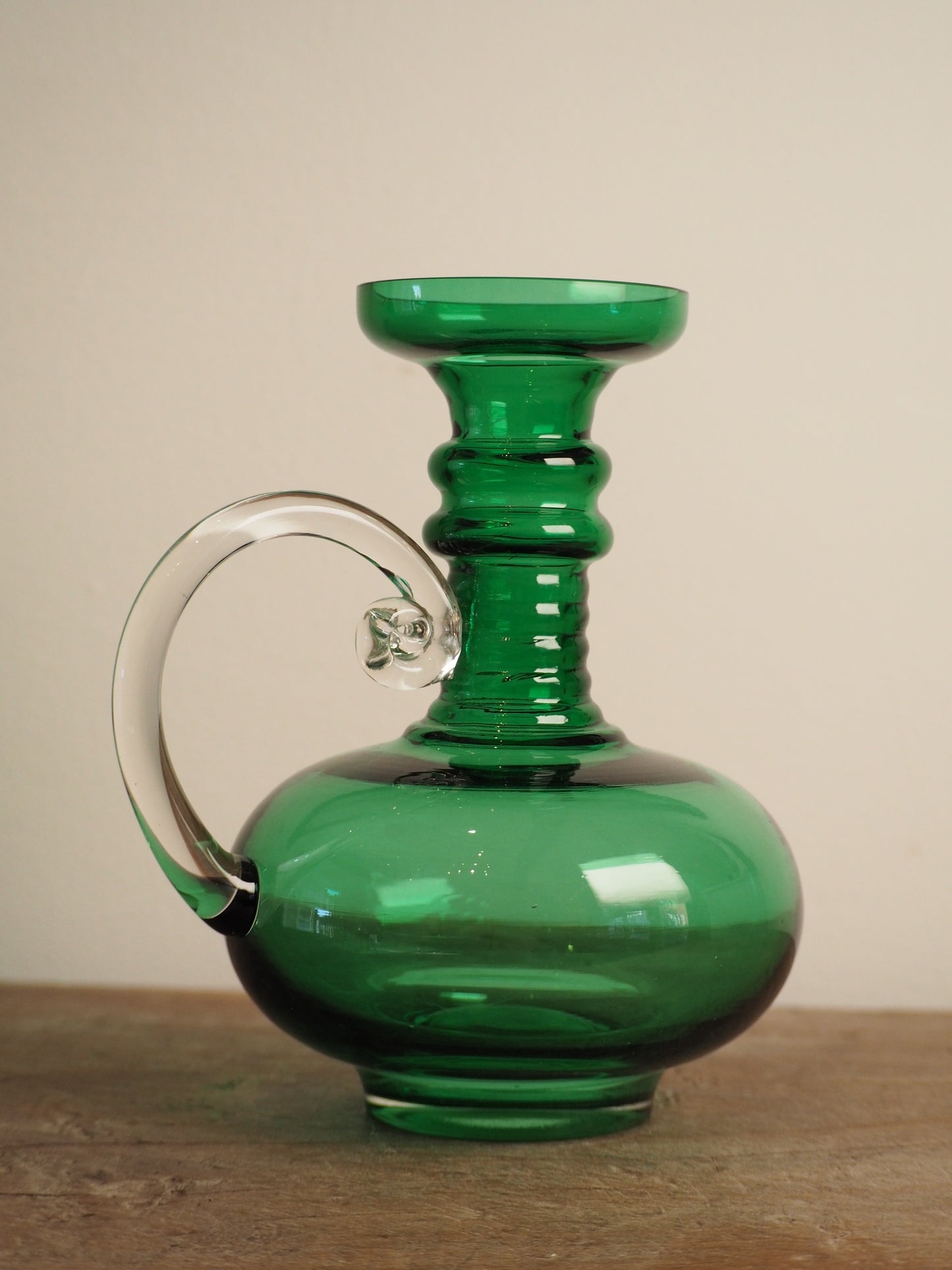Tamara Aladin Kleopatra Glass Vase for Riihimaen Lasi c1969 in Green