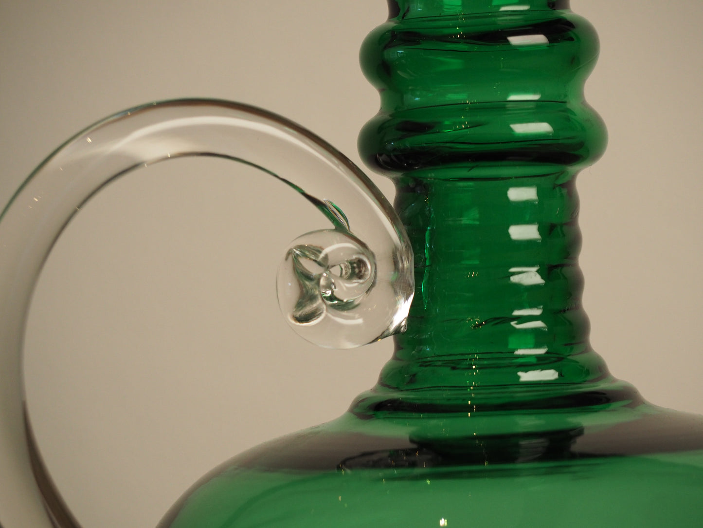 Tamara Aladin Kleopatra Glass Vase for Riihimaen Lasi c1969 in Green