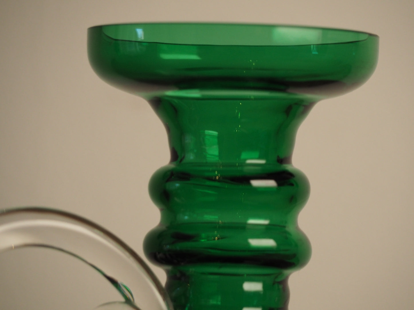 Tamara Aladin Kleopatra Glass Vase for Riihimaen Lasi c1969 in Green
