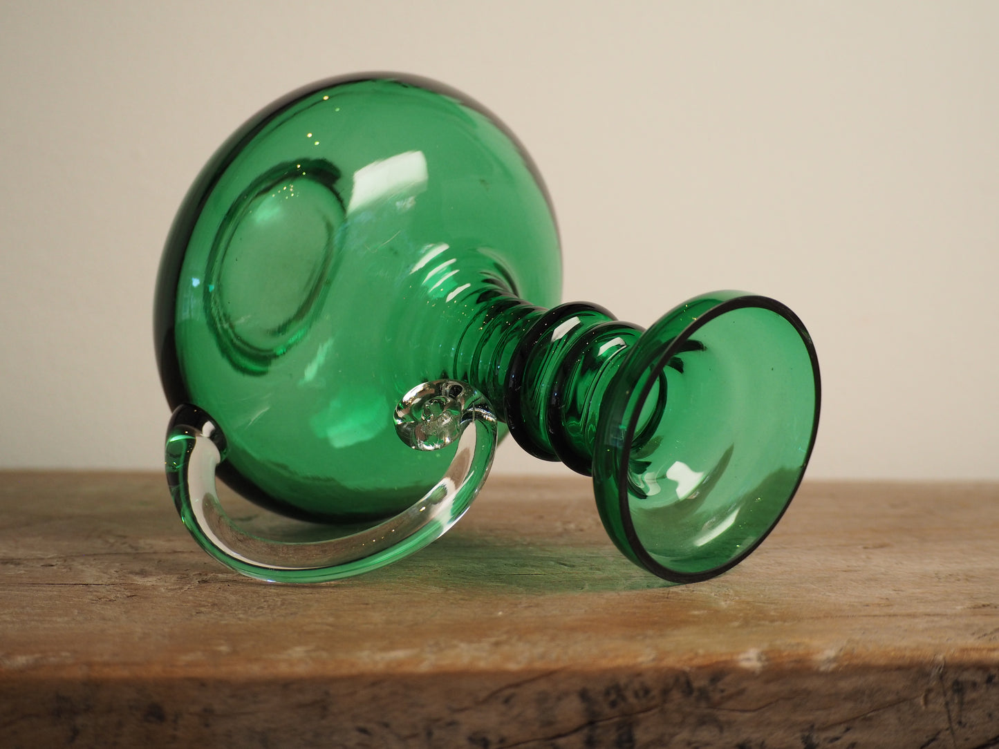 Tamara Aladin Kleopatra Glass Vase for Riihimaen Lasi c1969 in Green