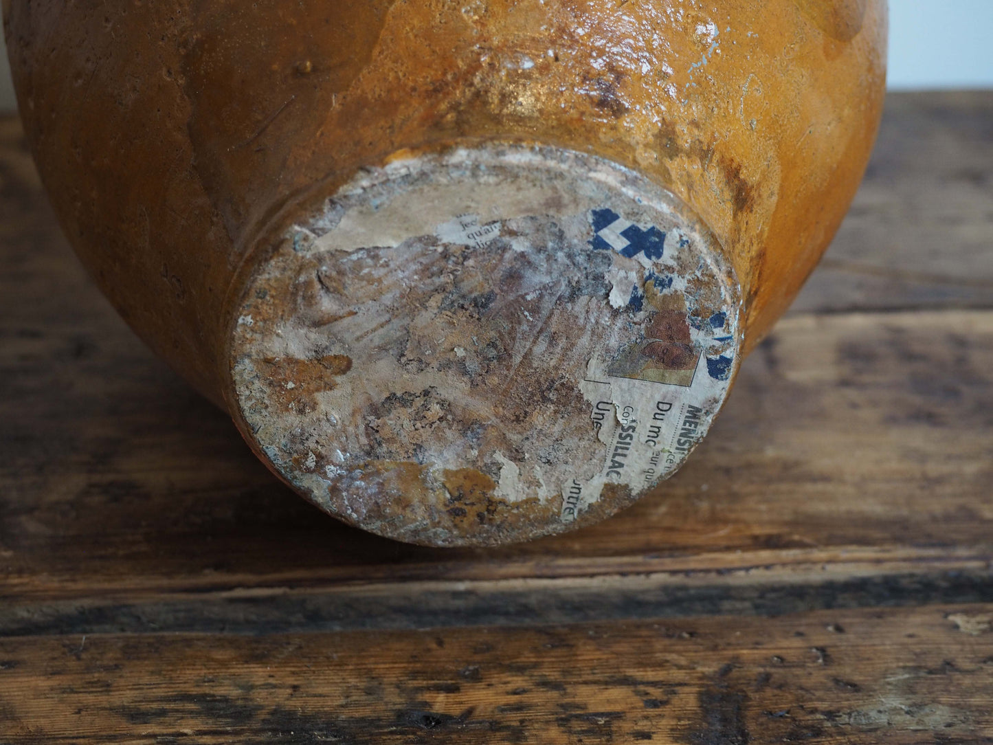 Vintage Antique French Yellow Glazed Confit Pot / Preservation Pot