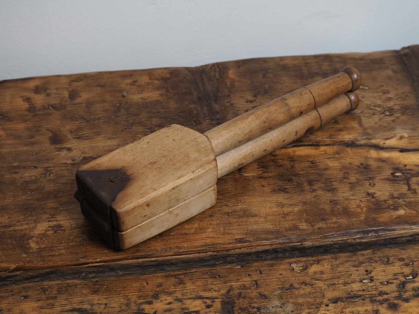 Antique Vintage Primitive Wooden Lemon Squeezer / Fruit Juicer