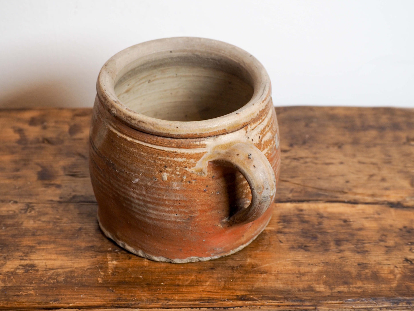 Vintage Antique Rustic French Handmade Confit Pot / Kitchen Storage Jar