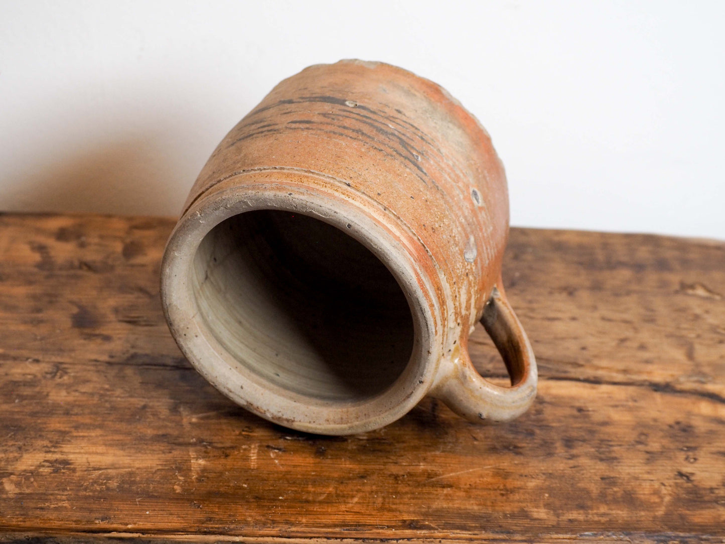 Vintage Antique Rustic French Handmade Confit Pot / Kitchen Storage Jar
