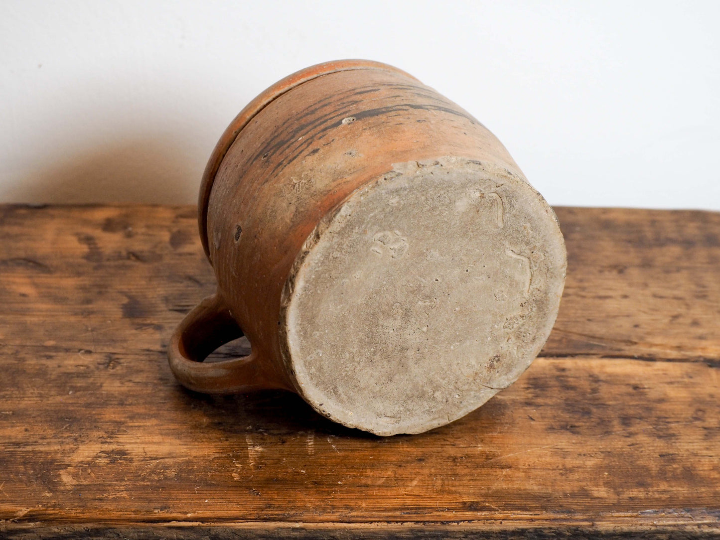 Vintage Antique Rustic French Handmade Confit Pot / Kitchen Storage Jar