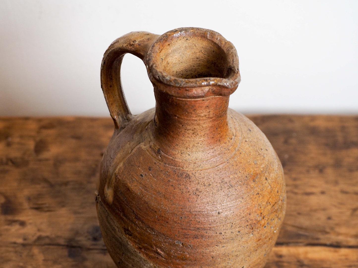 Vintage Antique Rustic French Brown Glazed Stoneware Bottle / Kitchen Pot (Sold Individually)