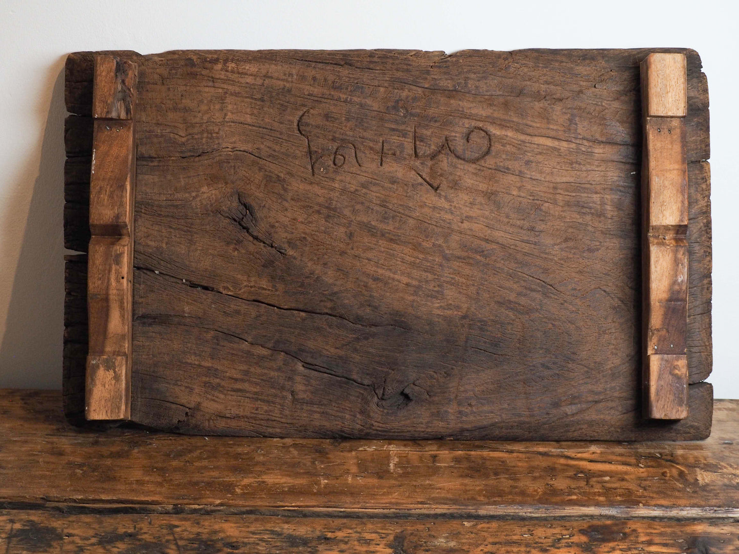 Vintage Antique Indian Wooden Pata Chopping Board / Rustic Charcuterie Board