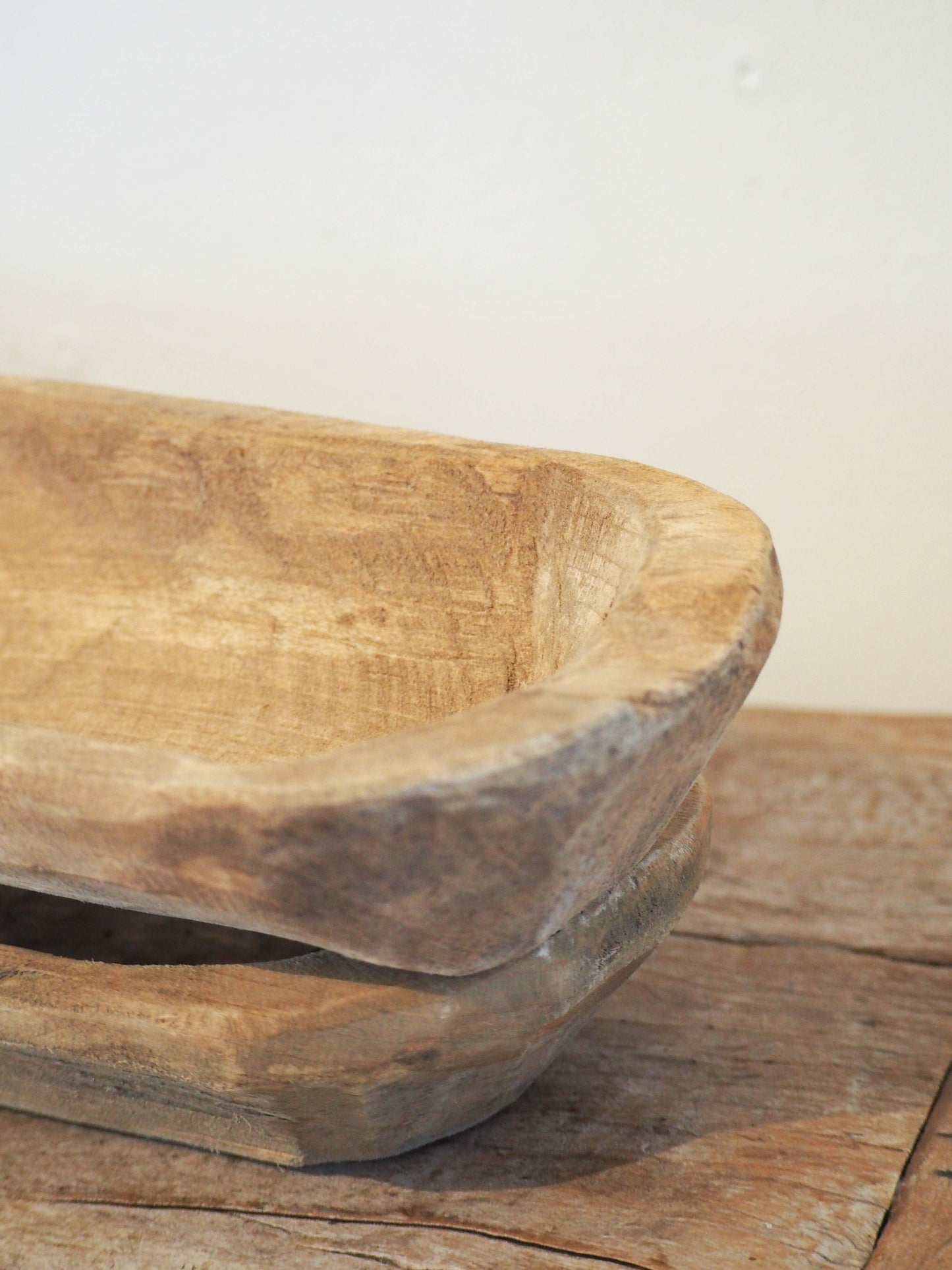 Vintage Hand-Made Large Wooden Baguette Board / Dough Bowl / Natural Rustic Wood
