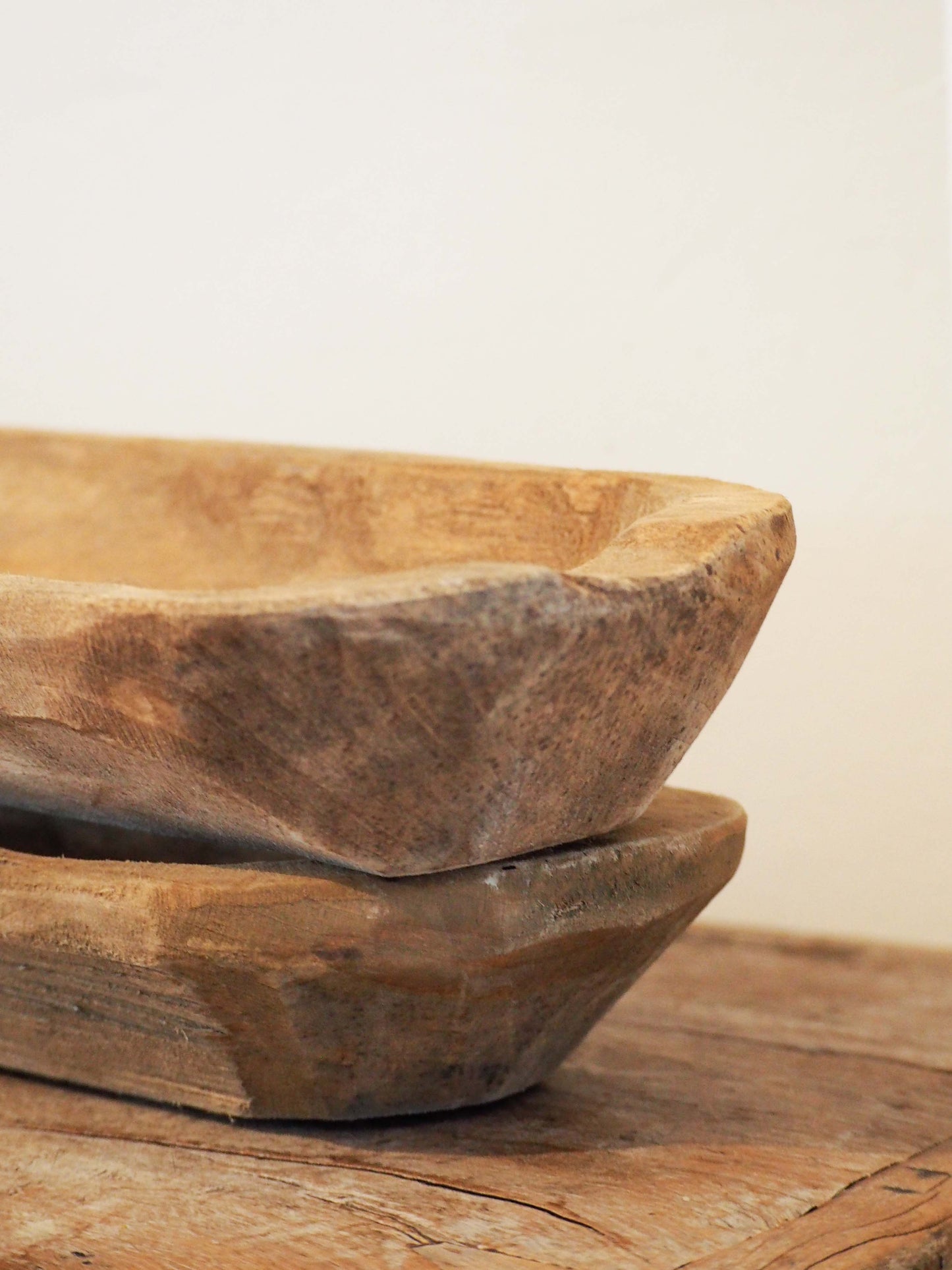 Vintage Hand-Made Large Wooden Baguette Board / Dough Bowl / Natural Rustic Wood