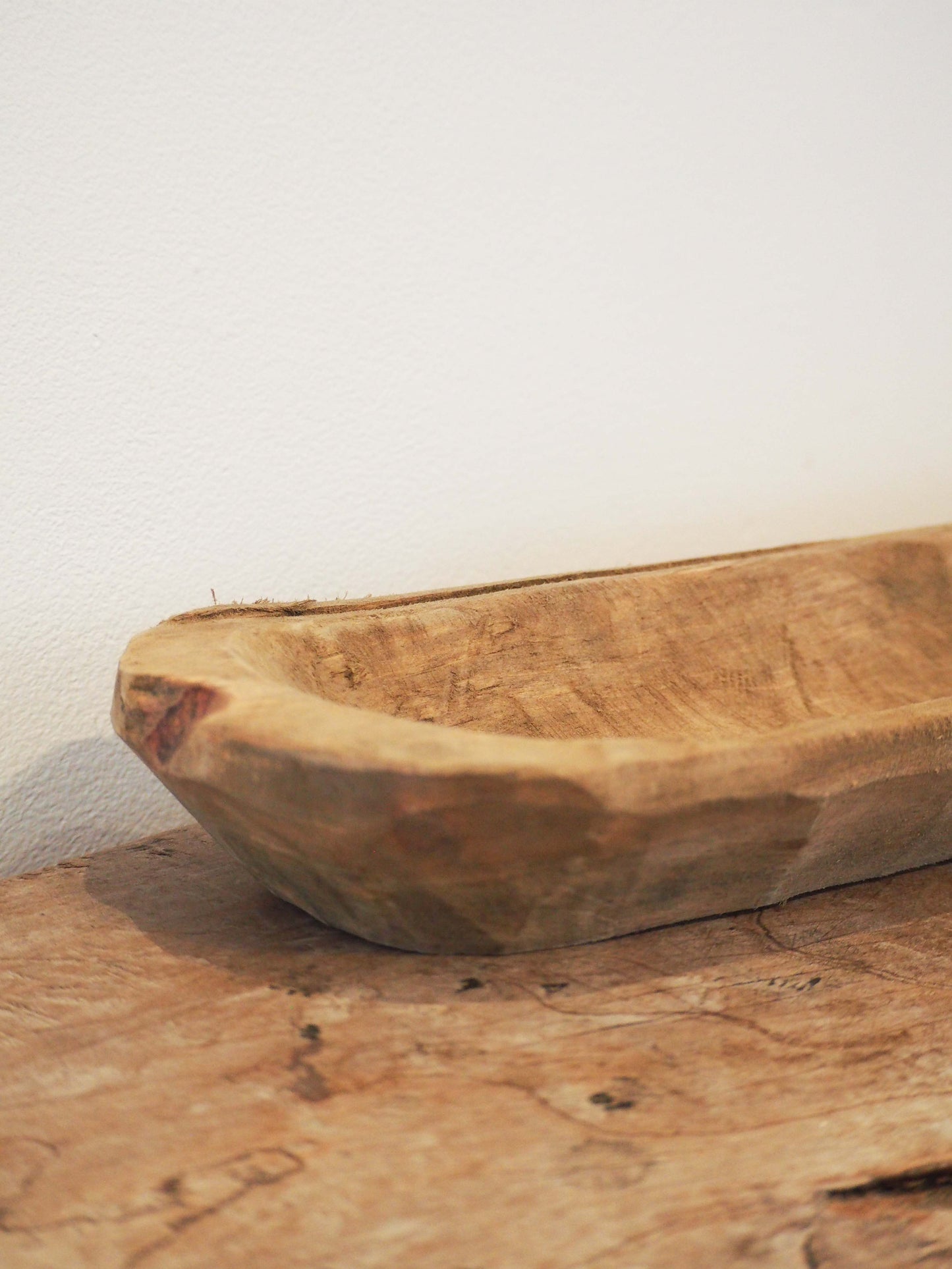 Vintage Hand-Made Large Wooden Baguette Board / Dough Bowl / Natural Rustic Wood