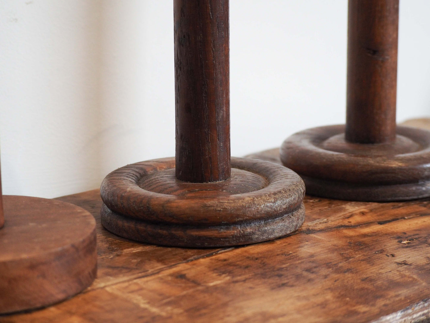 Antique Vintage French Wooden Turned Hat Stands (Sold Individually)