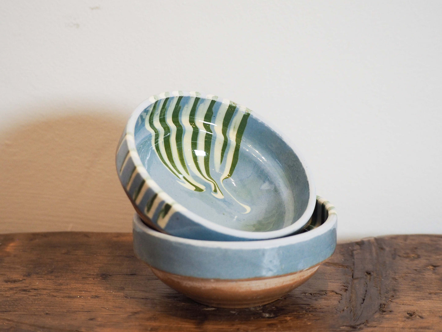 Vintage Traditional Romanian Terracotta Slipware Folk Bowls / Trinket Bowl (Sold Individually)