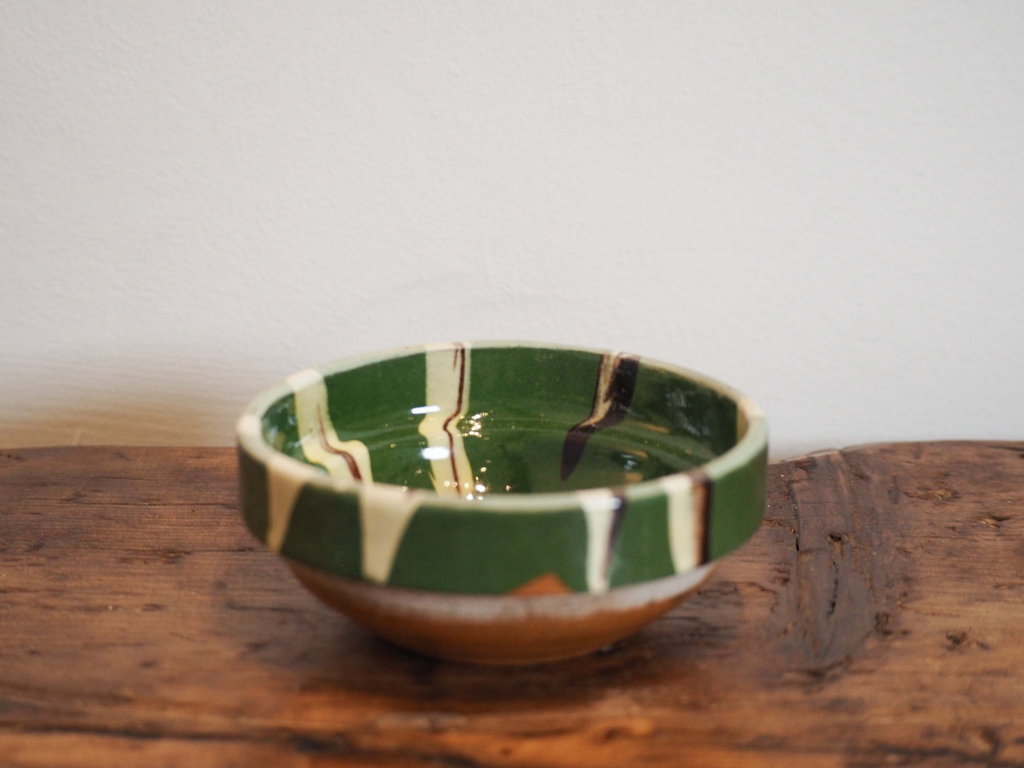 Vintage Traditional Romanian Terracotta Slipware Folk Bowls / Trinket Bowl (Sold Individually)